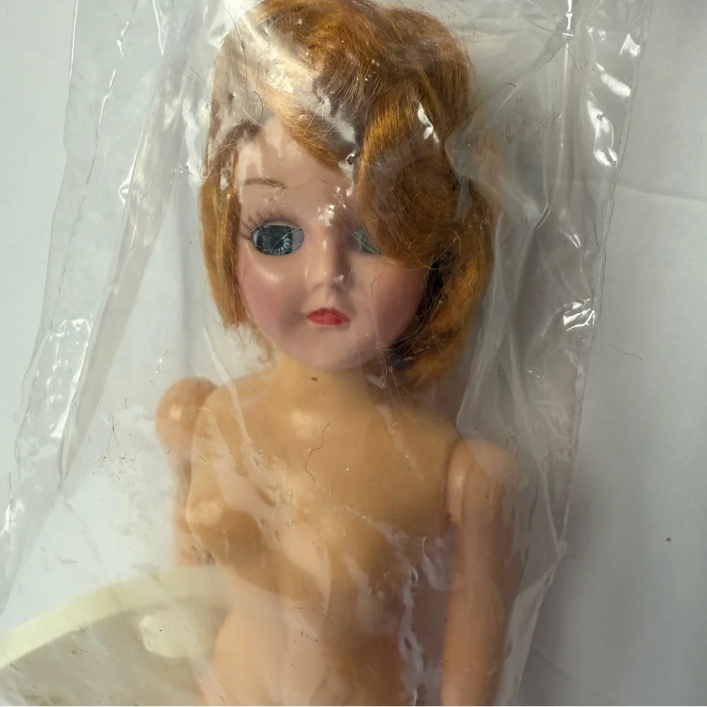 Vintage Dress Me Dolls‎ Blue Sleep Eyes Red Hair 1960s Made In USA In Packaging